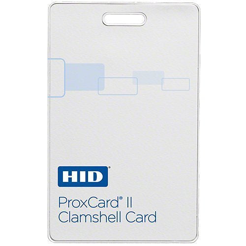 1326LGSMV-HID 1326LGSMV PRINTABLE ProxCard II 1326 Clamshell Smart Card, Programmed, Glossy Front, Logo Back, Matching Numbers, Vertical Slot, Minimum Pack of 25