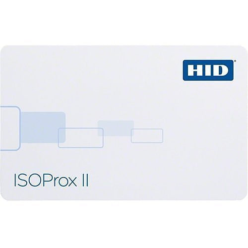 1386LGGMN-HID PRINTABLE ISOProx II 1386 Proximity Card, Programmed, Glossy Front and Back, Matching Numbers, No Slot, White