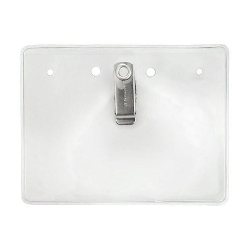 304-BC Brady ID Clear Vinyl Horizontal Badge Holder, 4"x3", Minimum Pack of 100