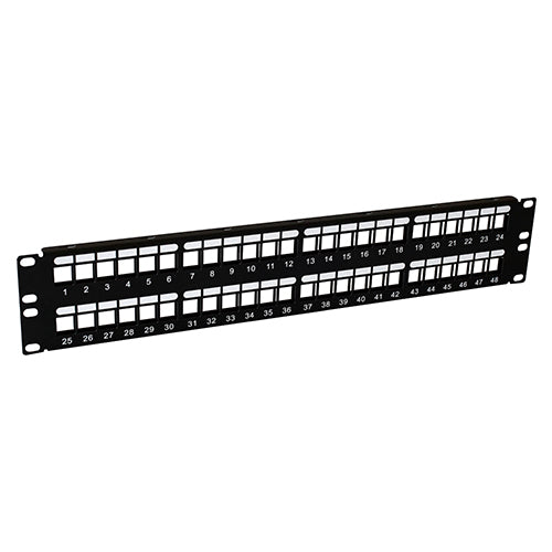 W Box 48-Port Flush Mount Blank Patch Panel - 0E-BP48
