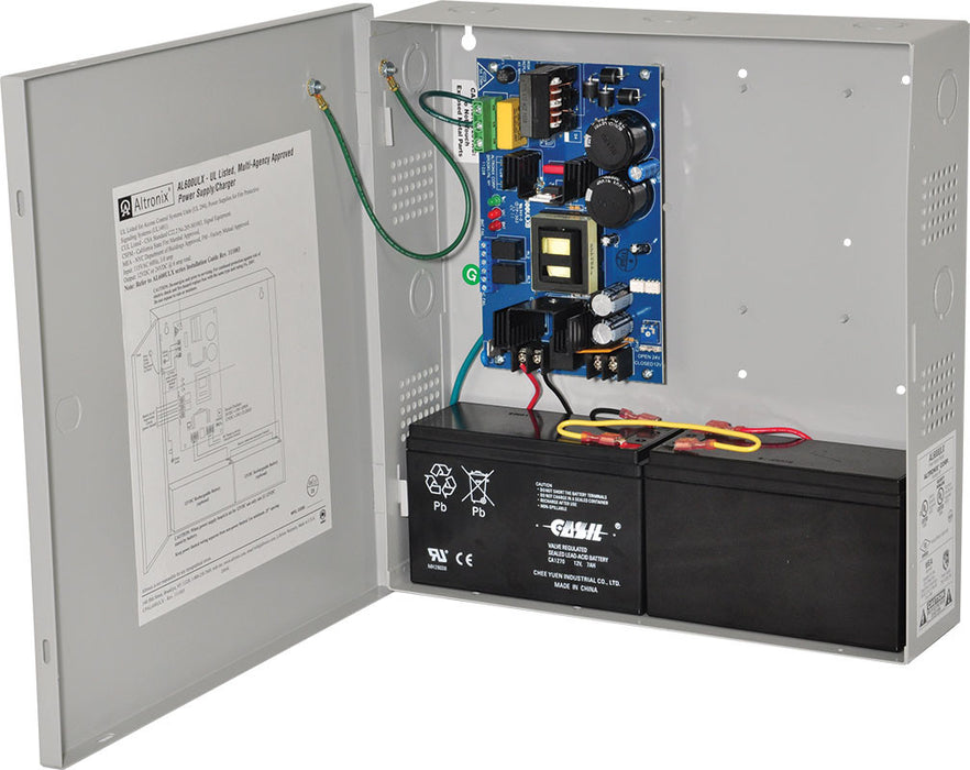 Altronix Power Supply Charger Single Class 2 Output 12/24VDC @ 6A 115VAC BC300 Enclosure - AL600ULX