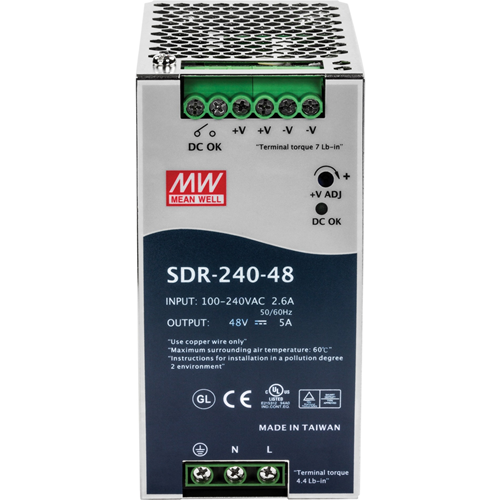 TRENDnet 240 W Single Output Industrial DIN-Rail Power Supply
