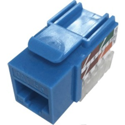 W Box Cat 5E Keystone Jack Vertical 8P8C RJ45 Blue (10 Pack) - 0E-C5KEYBL10