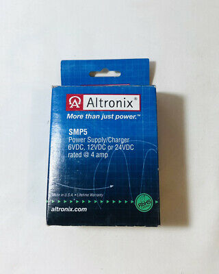 Altronix Power Supply Charger Single Output 12/24VDC @ 4A 24/28VAC Supervision Board - SMP5PM