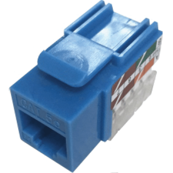 W Box CAT5E Keystone Jack Vertical 8P8C RJ45 Blue (2 Pack) - 0E-CAT5KEYBL