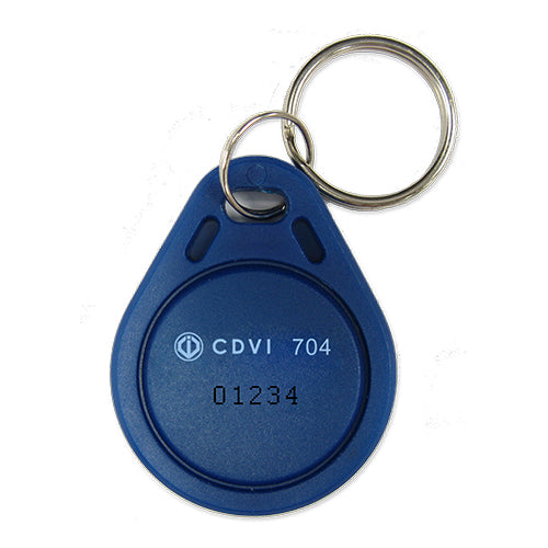 CDVI 704PCK25 BTAG Proximity Key Ring Badge for PosiProx, PosiPin and PosiXtend Readers, 25-Pack, Blue