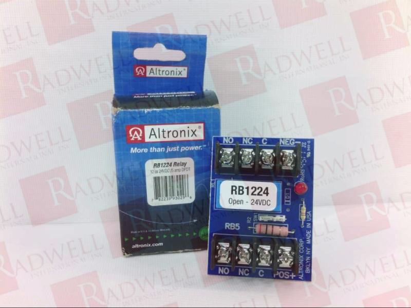 Altronix Rb1224 Relay Relay Module 12/24VDC DPDT Contacts @ 5A - 220VAC/28VDC