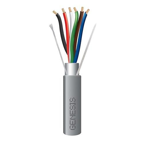 Genesis 22061109 22/6 Stranded Shielded Riser Cable, CL3R, FPLR, CMR, FT4, Sunlight Resistant, 1000' (304.8 m), REELEX Pull Box, Gray (Replaces 12061109)