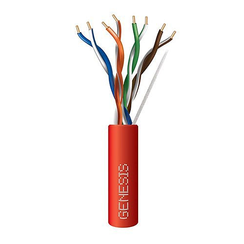 Genesis 50781101 CAT5e Riser Cable, 24/4 Solid BC, Unshielded, UTP, CMR, Sunlight Resistant, 1000' (304.8m), REELEX Pull Box, White