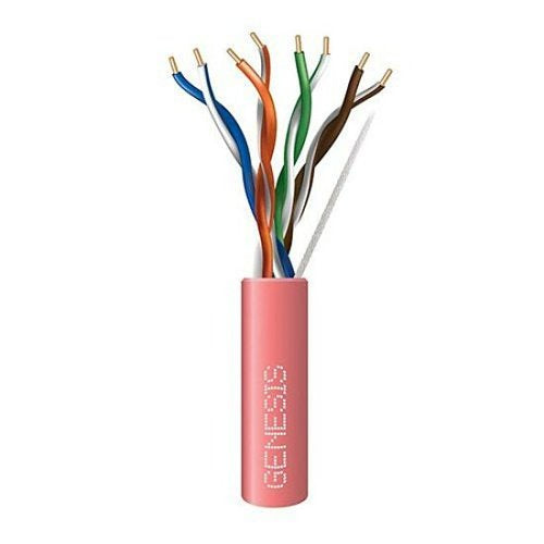 Genesis 50781101 CAT5e Riser Cable, 24/4 Solid BC, Unshielded, UTP, CMR, Sunlight Resistant, 1000' (304.8m), REELEX Pull Box, White