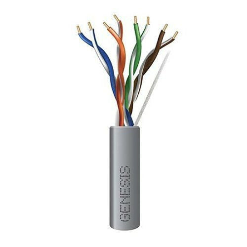 Genesis 50781101 CAT5e Riser Cable, 24/4 Solid BC, Unshielded, UTP, CMR, Sunlight Resistant, 1000' (304.8m), REELEX Pull Box, White