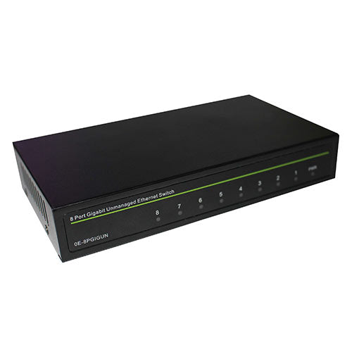 W Box 8-Port Gigabit Unmanaged Ethernet Switch - 0E-8PGIGUN