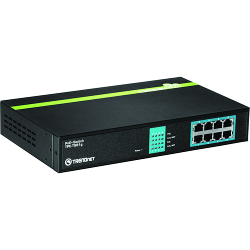 TRENDnet 8-Port Gigabit GREENnet PoE+ Switch - TPE-TG81G
