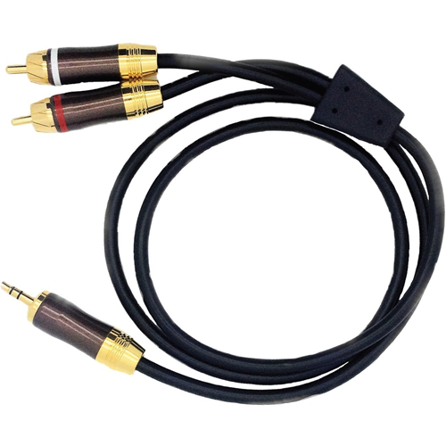 W Box 6 Ft Dual RCA Male to 3.5MM Stereo Male - 0E-VCY3BKG6