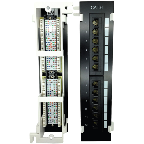 W Box Cat 6 12 Port Vertical Patch Panel - 0E-C6PP12V