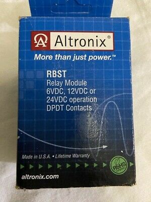 Altronix Relay Module 6/12/24VDC DPDT Contacts @ 1A - 120VAC 2A - 28VDC - RBST