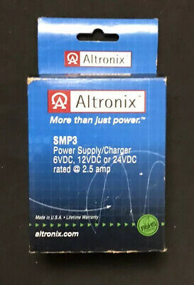 Altronix Power Supply Charger  Single Output  6/12/24VDC @ 2.5A  24/28VAC  Board - SMP3