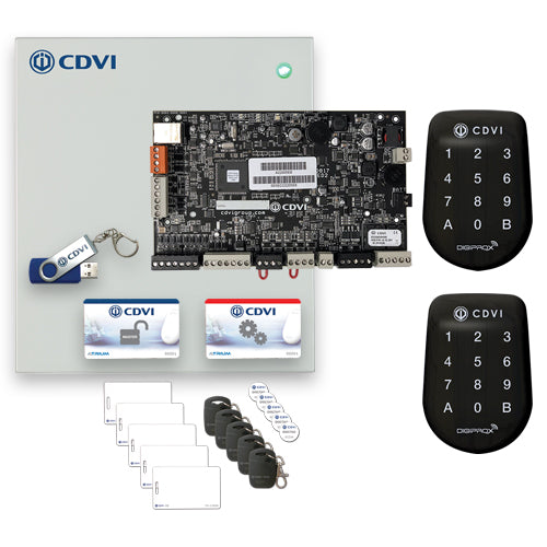 CDVI AtriumSOLARK Keypad Reader Door Access Control System - 2 Door - A22KITSKB