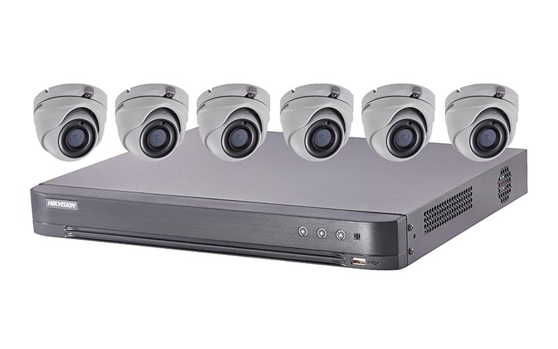 Hikvision 6x 5 MP Analog Camera Kit with 8-Channel DVR (2 TB HDD) - T7208U2TA6