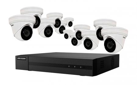 Hikvision 12x 4 MP Network Camera Kit with 16-Channel NVR (4 TB HDD) - EKI-K164T412