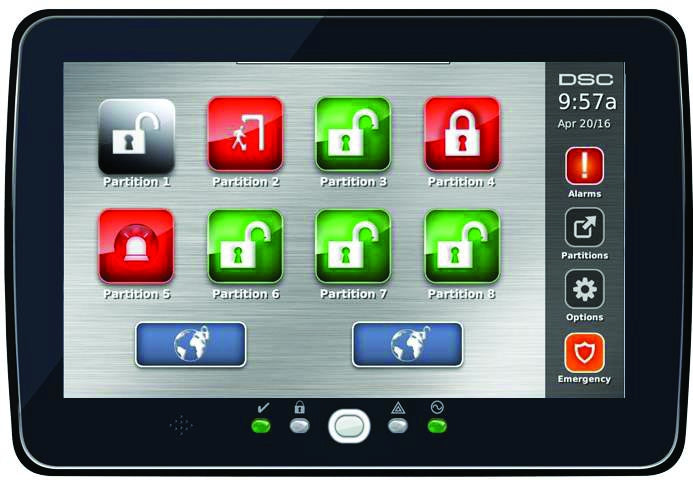 DSC PowerSeries Pro Hardwired Touchscreen Keypad 7 inch with Prox Support (Black) - HS2TCHPROBLK